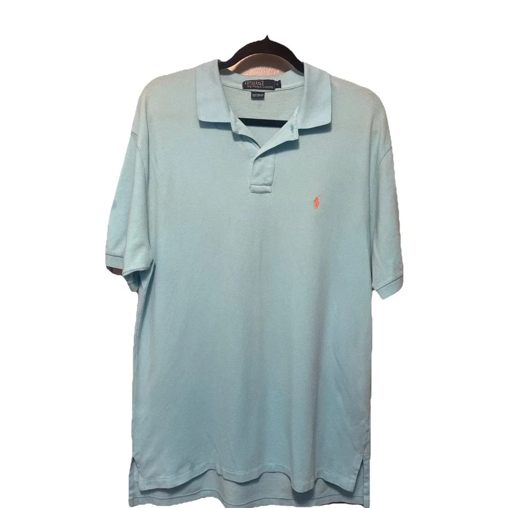 Polo By Ralph Lauren Size Lg Tall   Light Blue Men's Shirt 100% Cotton